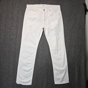 Men's Hudson Byron Straight White Denim Jeans Pants Sz 36 x 32 NWT